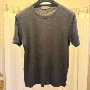 United (Made in Canada) Men's Short-Sleeve Crewneck T-Shirt in Black Slub-Cotton